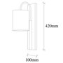 Opviq Baston - 3461 Lámpara de pared Negro y Crema